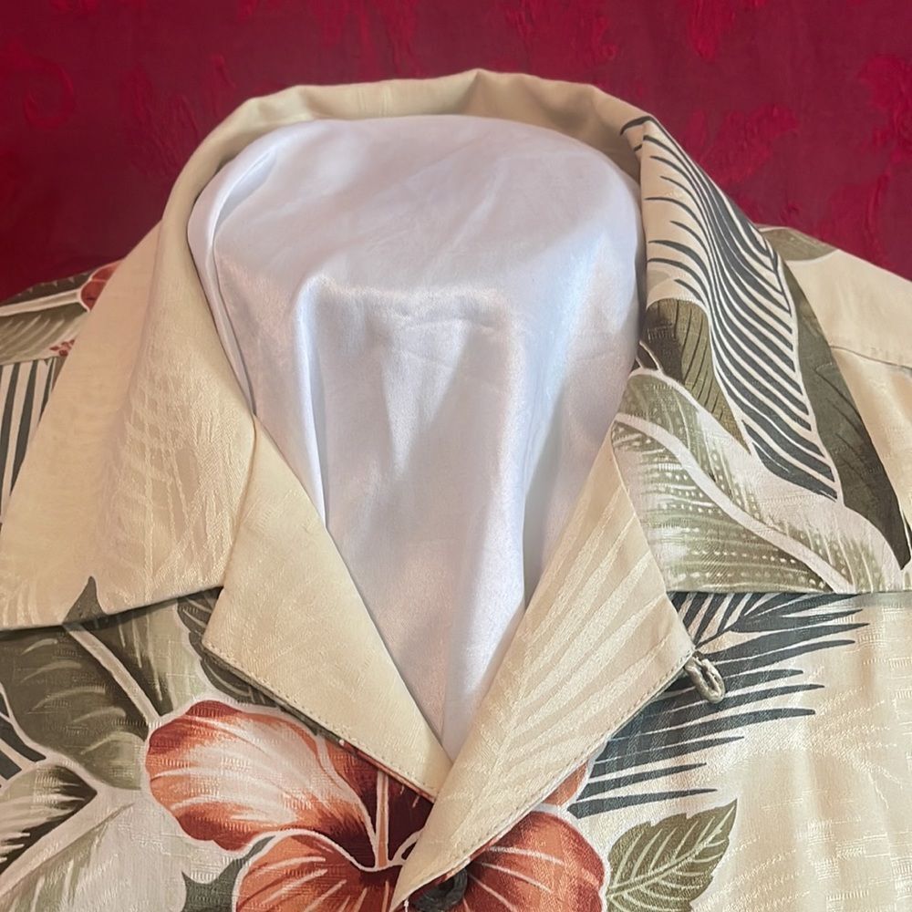 Tommy Bahama Mens‎ Silk Tropical Hawaiian Short Sleeve Button Down Shirt M